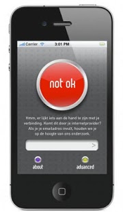 Die Open Internet App sagt 'Not OK'